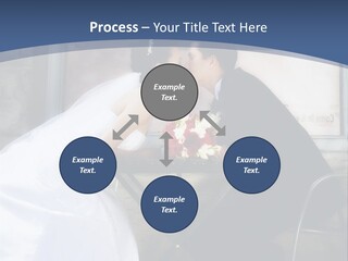 Wedding Couple At Cafe Romantic PowerPoint Template