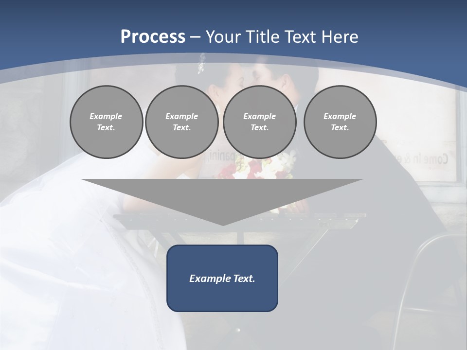 Wedding Couple At Cafe Romantic PowerPoint Template