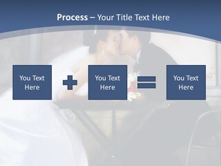 Wedding Couple At Cafe Romantic PowerPoint Template