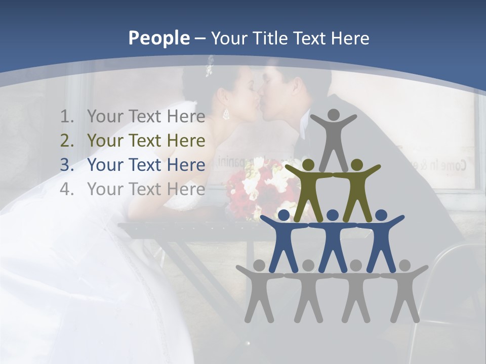 Wedding Couple At Cafe Romantic PowerPoint Template