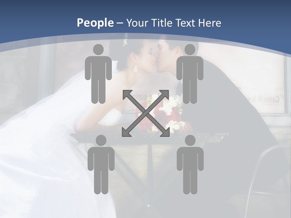 Wedding Couple At Cafe Romantic PowerPoint Template