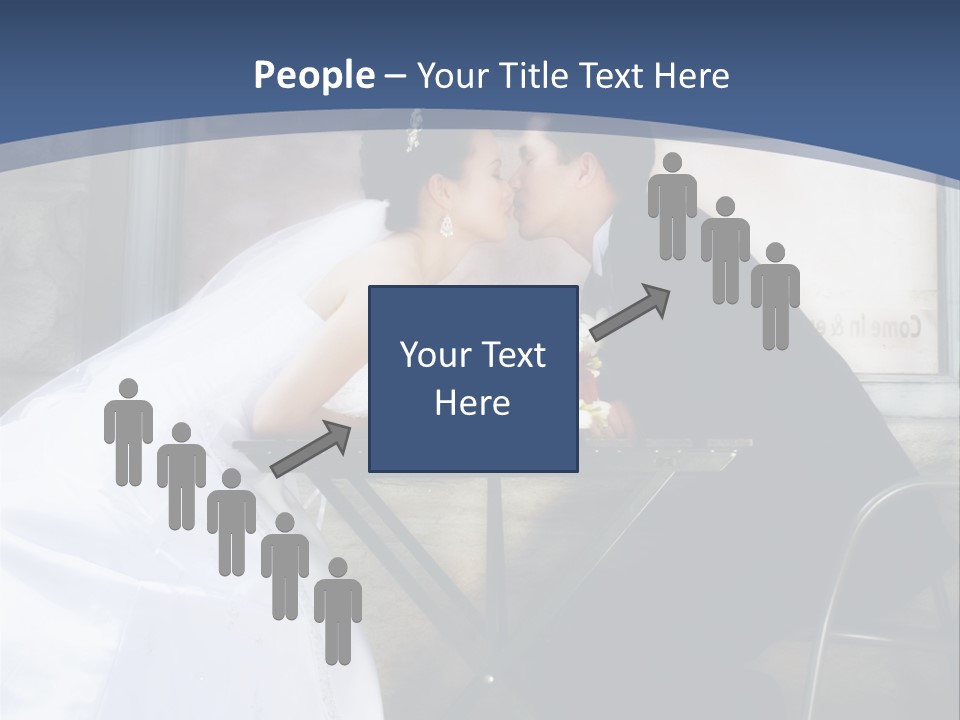 Wedding Couple At Cafe Romantic PowerPoint Template