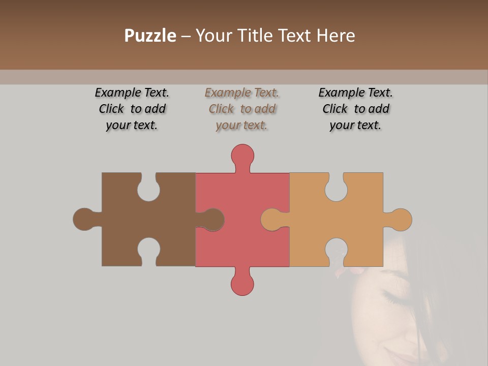 Beautiful Woman Getting Ready For The Spa Treatment PowerPoint Template