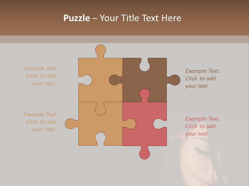 Beautiful Woman Getting Ready For The Spa Treatment PowerPoint Template