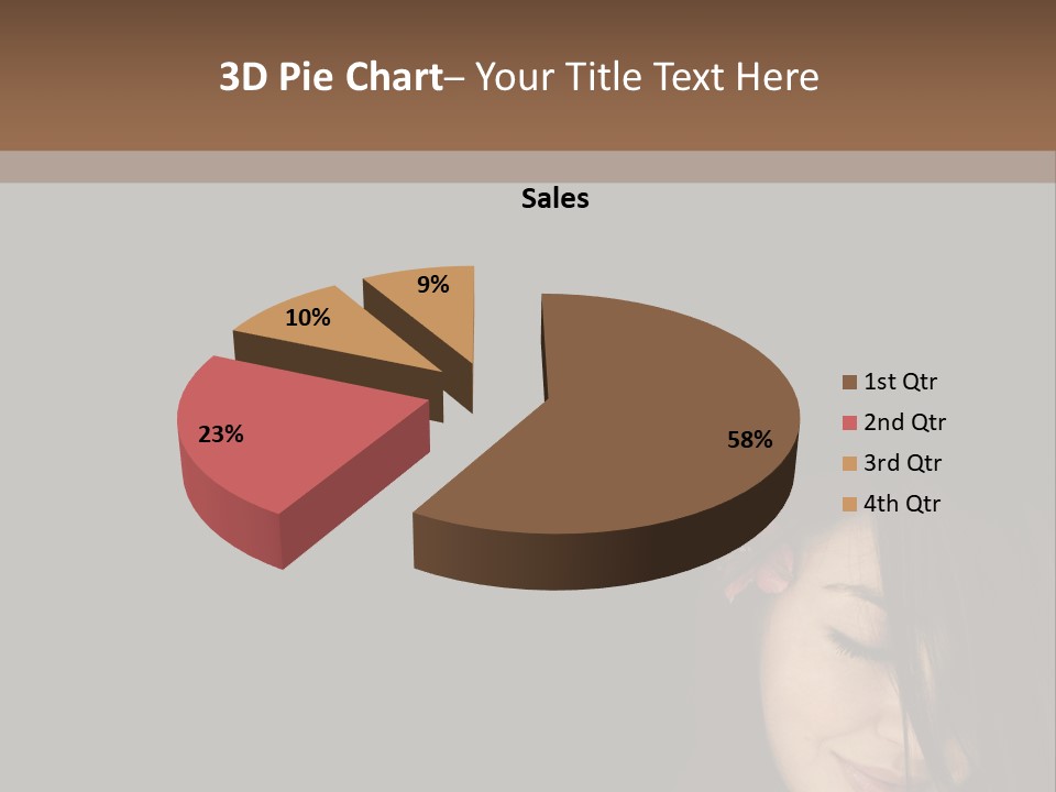 Beautiful Woman Getting Ready For The Spa Treatment PowerPoint Template