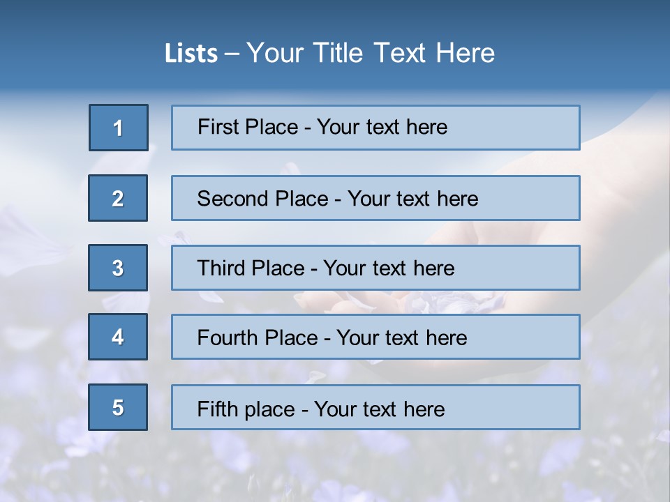 A Women Holding Flower Petals Blowing In The Wind. PowerPoint Template