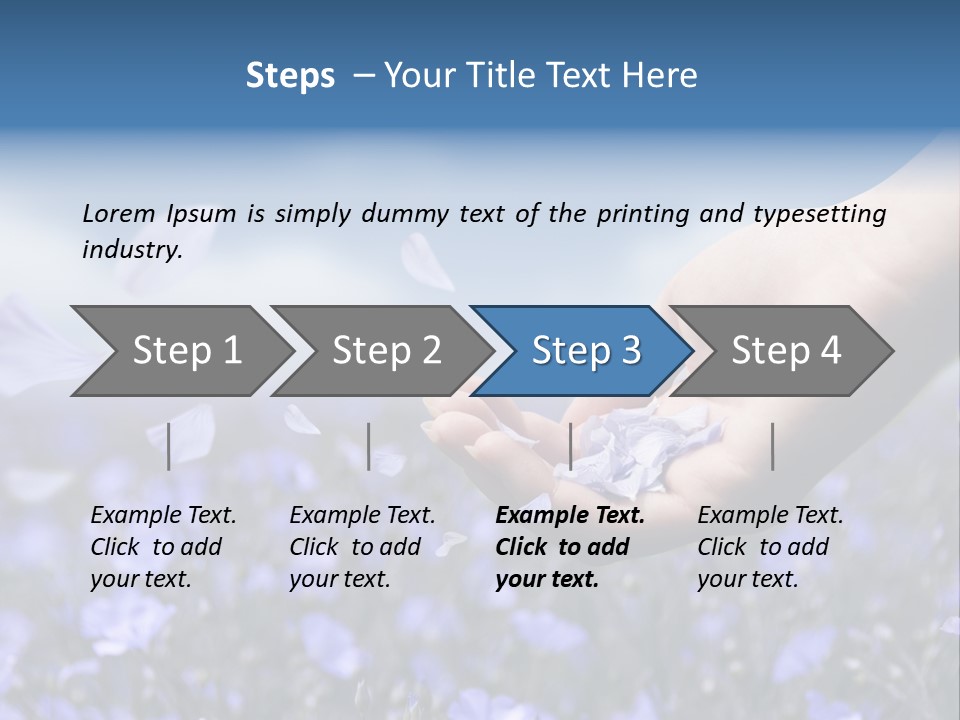 A Women Holding Flower Petals Blowing In The Wind. PowerPoint Template