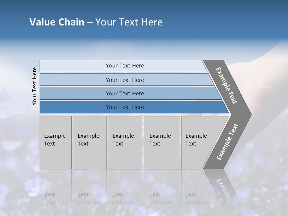 A Women Holding Flower Petals Blowing In The Wind. PowerPoint Template