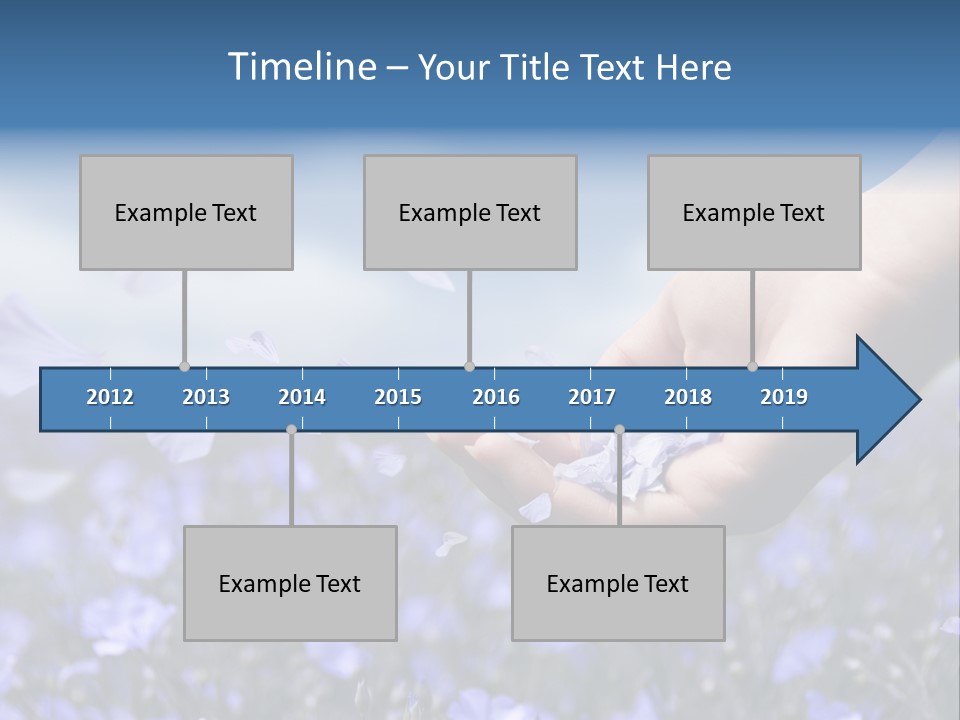 A Women Holding Flower Petals Blowing In The Wind. PowerPoint Template