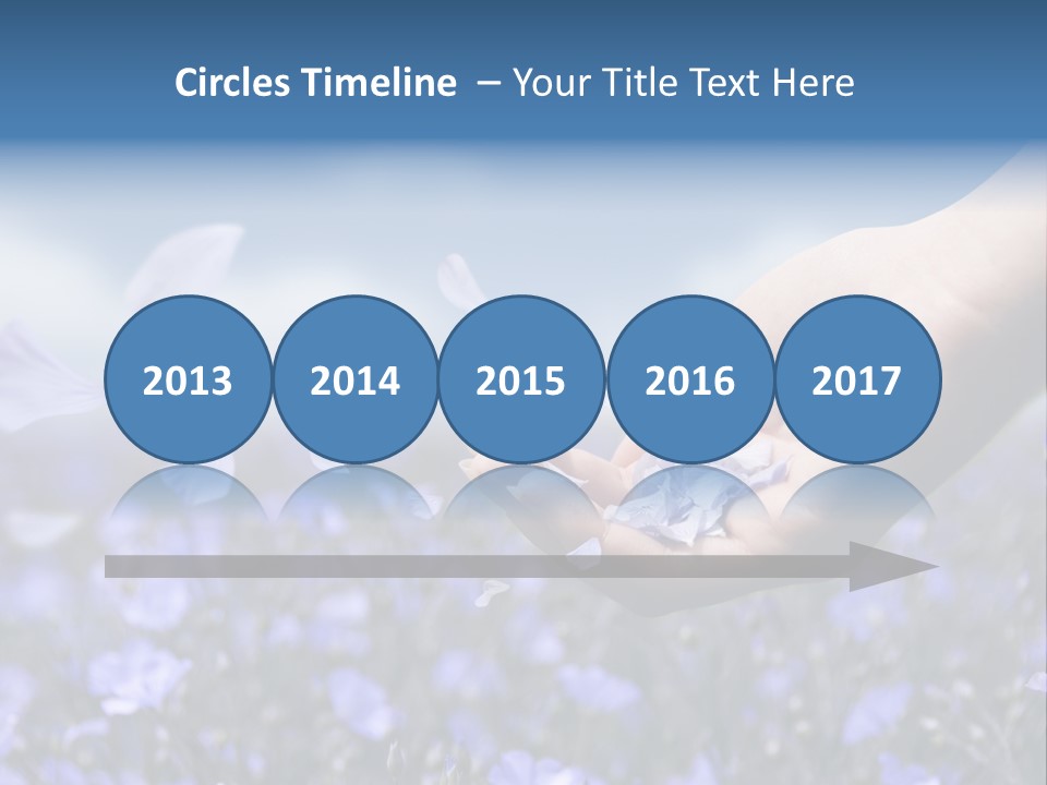 A Women Holding Flower Petals Blowing In The Wind. PowerPoint Template