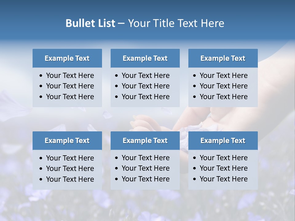 A Women Holding Flower Petals Blowing In The Wind. PowerPoint Template