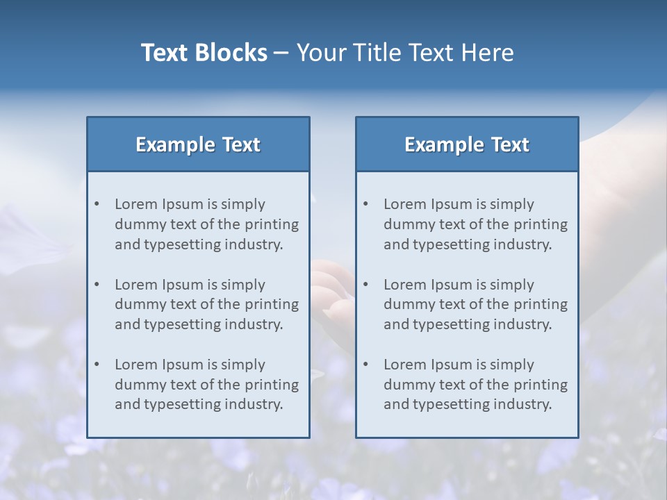 A Women Holding Flower Petals Blowing In The Wind. PowerPoint Template