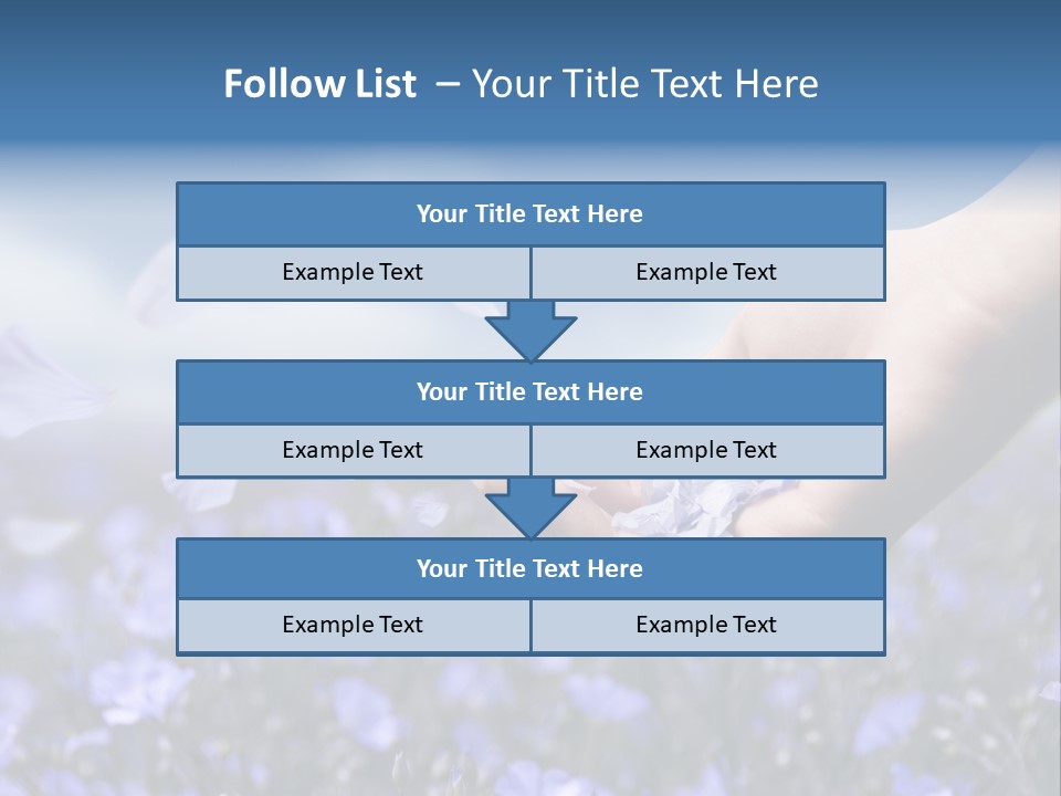 A Women Holding Flower Petals Blowing In The Wind. PowerPoint Template