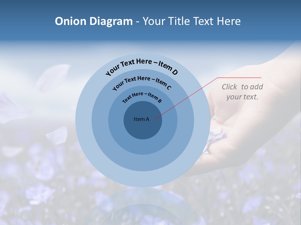 A Women Holding Flower Petals Blowing In The Wind. PowerPoint Template