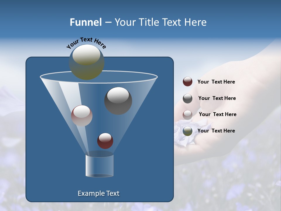 A Women Holding Flower Petals Blowing In The Wind. PowerPoint Template