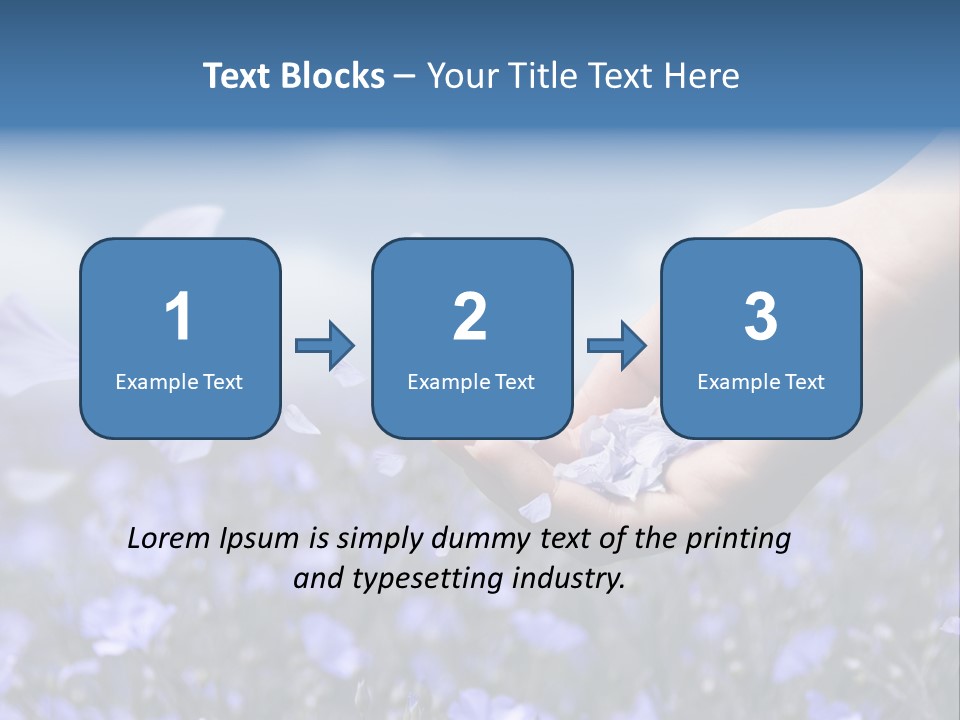 A Women Holding Flower Petals Blowing In The Wind. PowerPoint Template