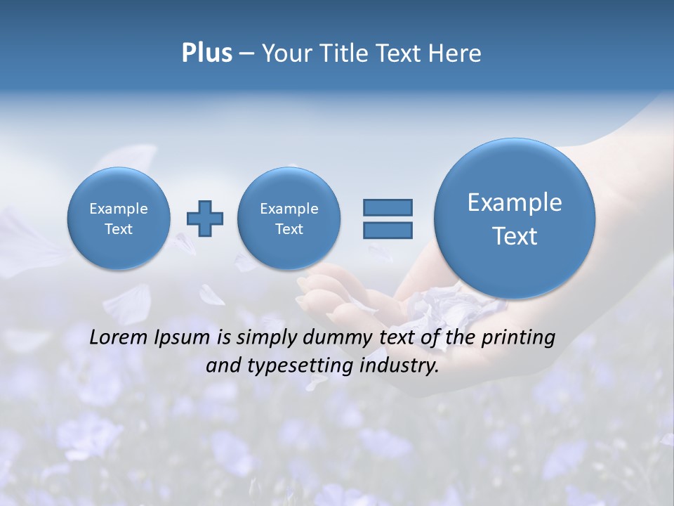 A Women Holding Flower Petals Blowing In The Wind. PowerPoint Template