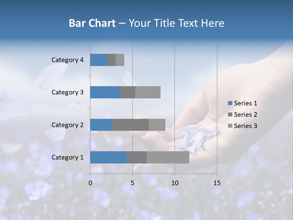 A Women Holding Flower Petals Blowing In The Wind. PowerPoint Template