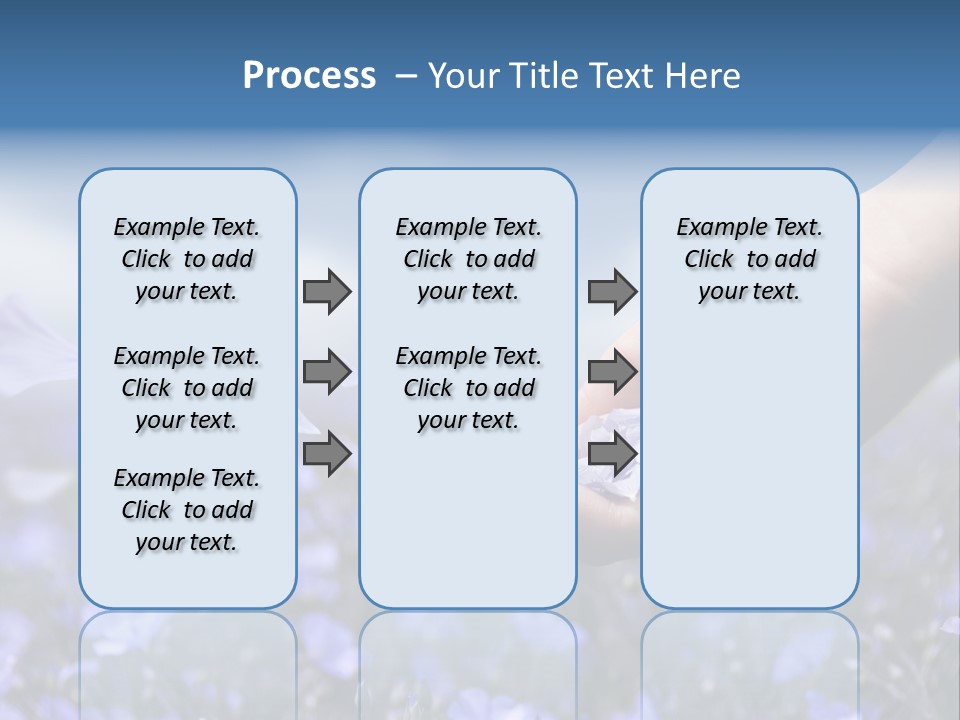 A Women Holding Flower Petals Blowing In The Wind. PowerPoint Template