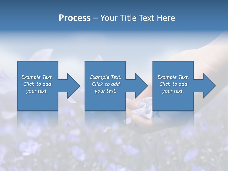 A Women Holding Flower Petals Blowing In The Wind. PowerPoint Template