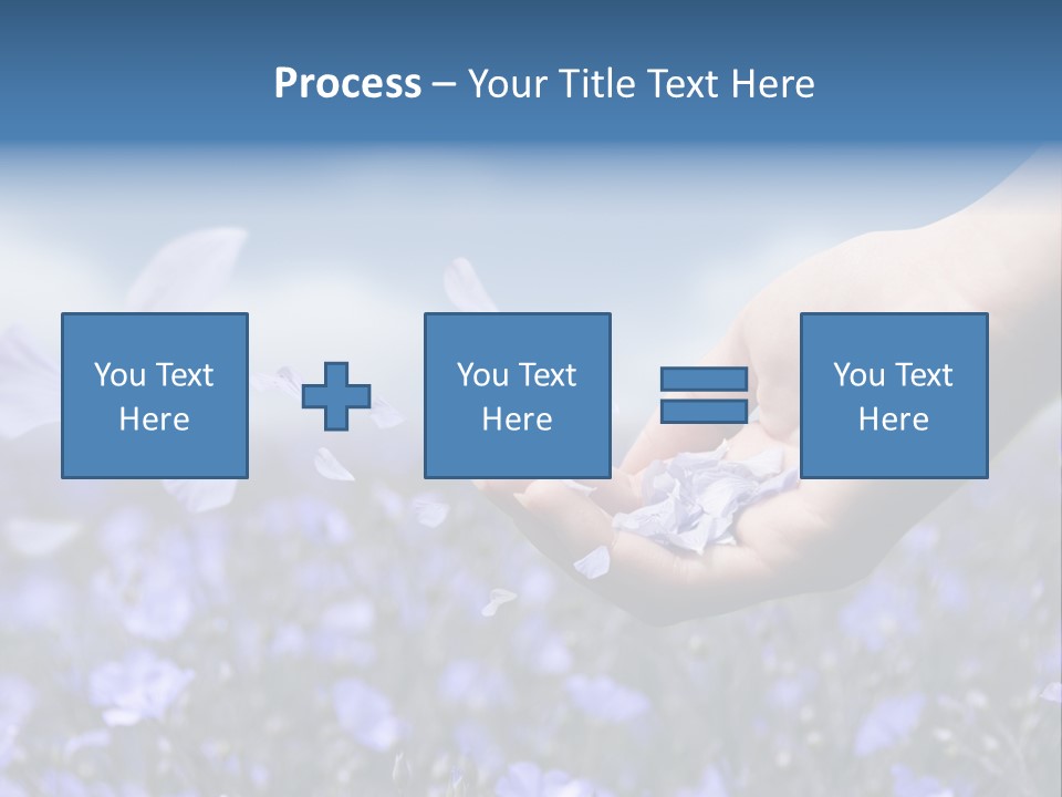 A Women Holding Flower Petals Blowing In The Wind. PowerPoint Template