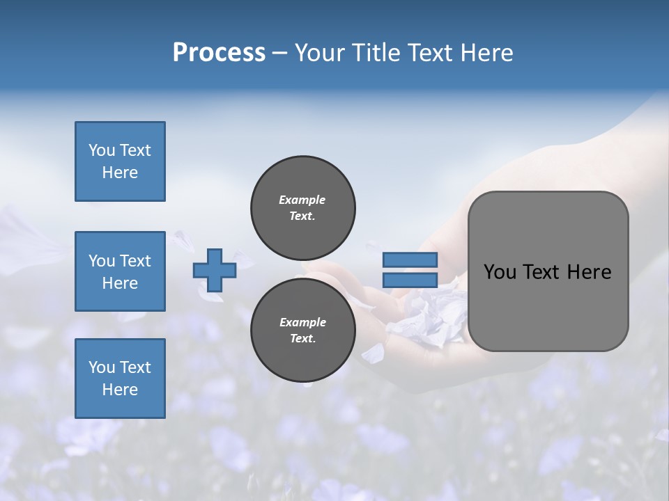 A Women Holding Flower Petals Blowing In The Wind. PowerPoint Template