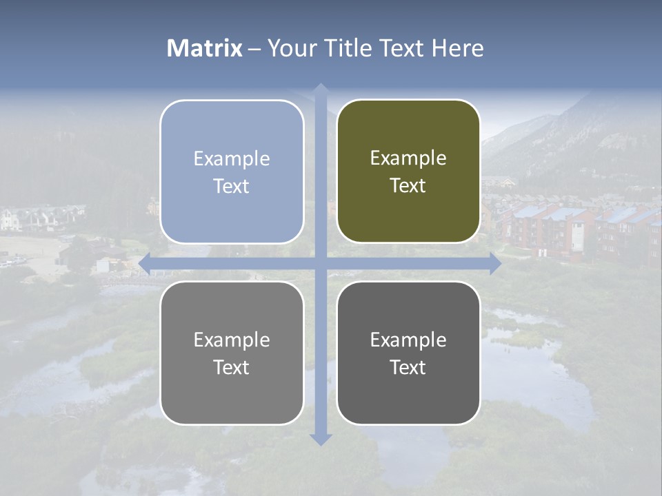 A River Running Through A Lush Green Valley PowerPoint Template