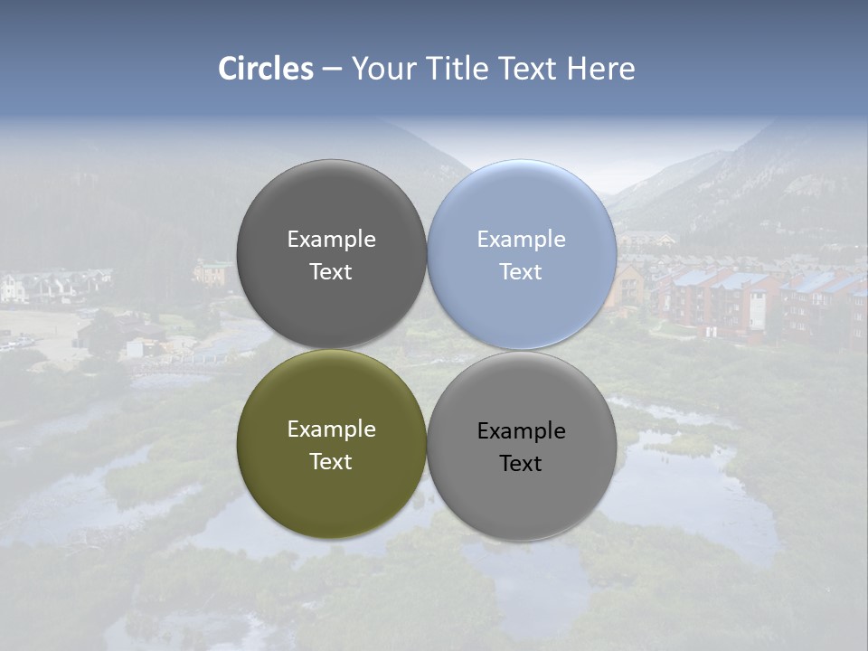 A River Running Through A Lush Green Valley PowerPoint Template