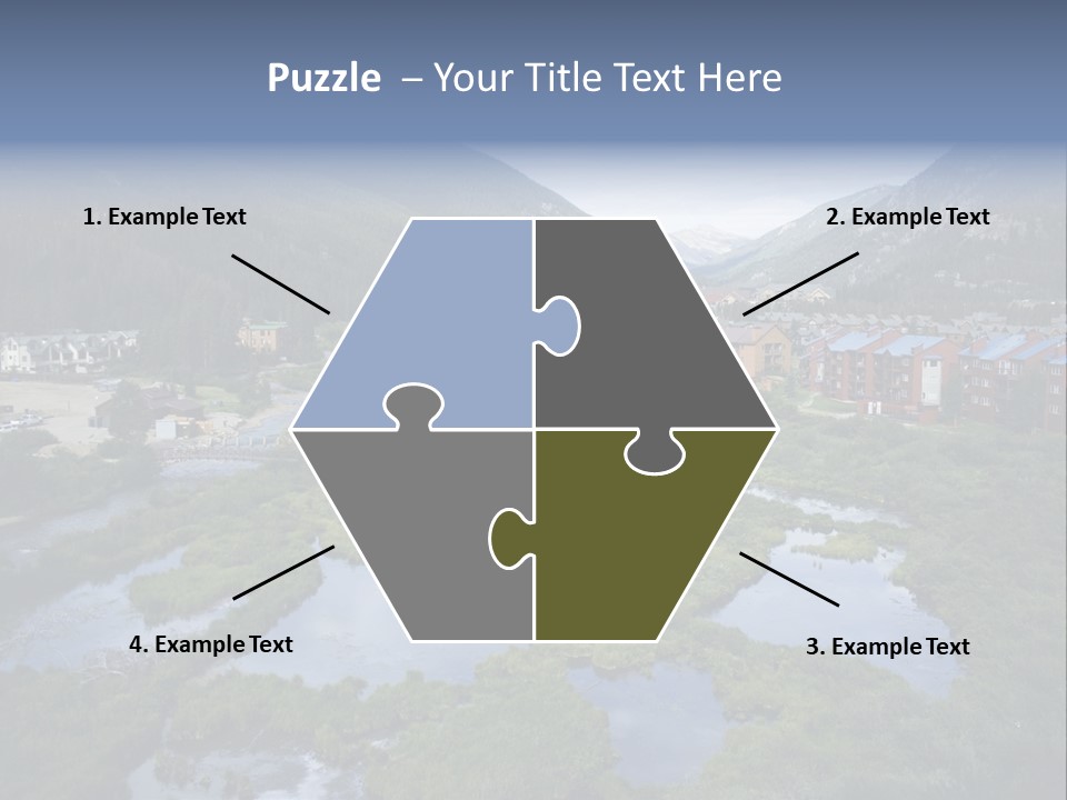 A River Running Through A Lush Green Valley PowerPoint Template