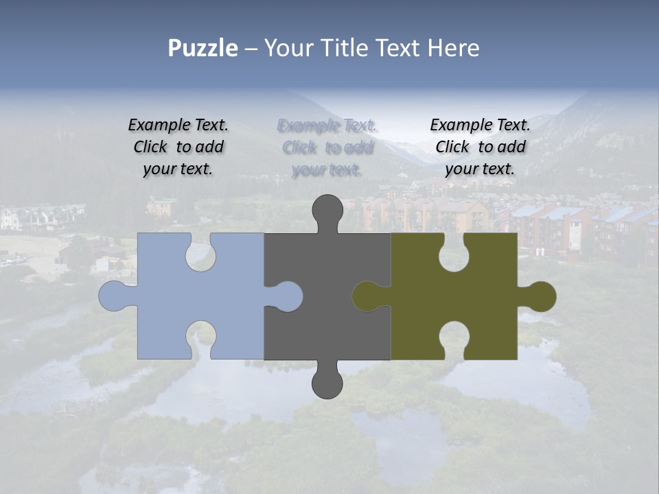 A River Running Through A Lush Green Valley PowerPoint Template