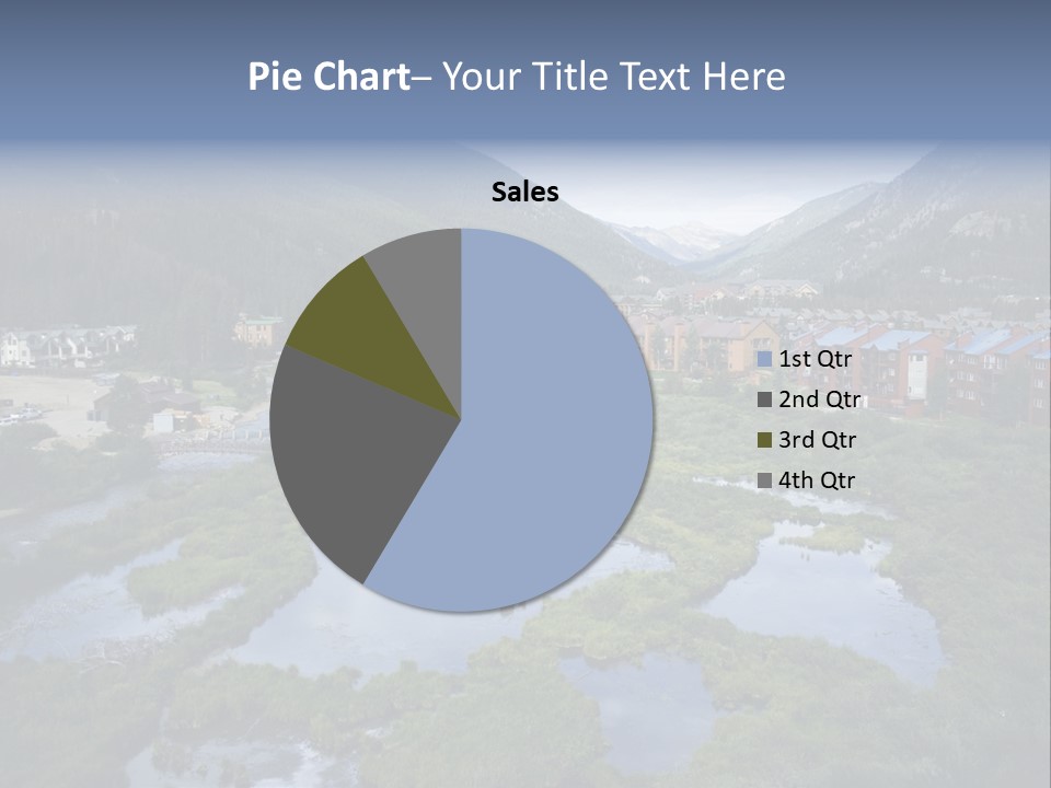 A River Running Through A Lush Green Valley PowerPoint Template