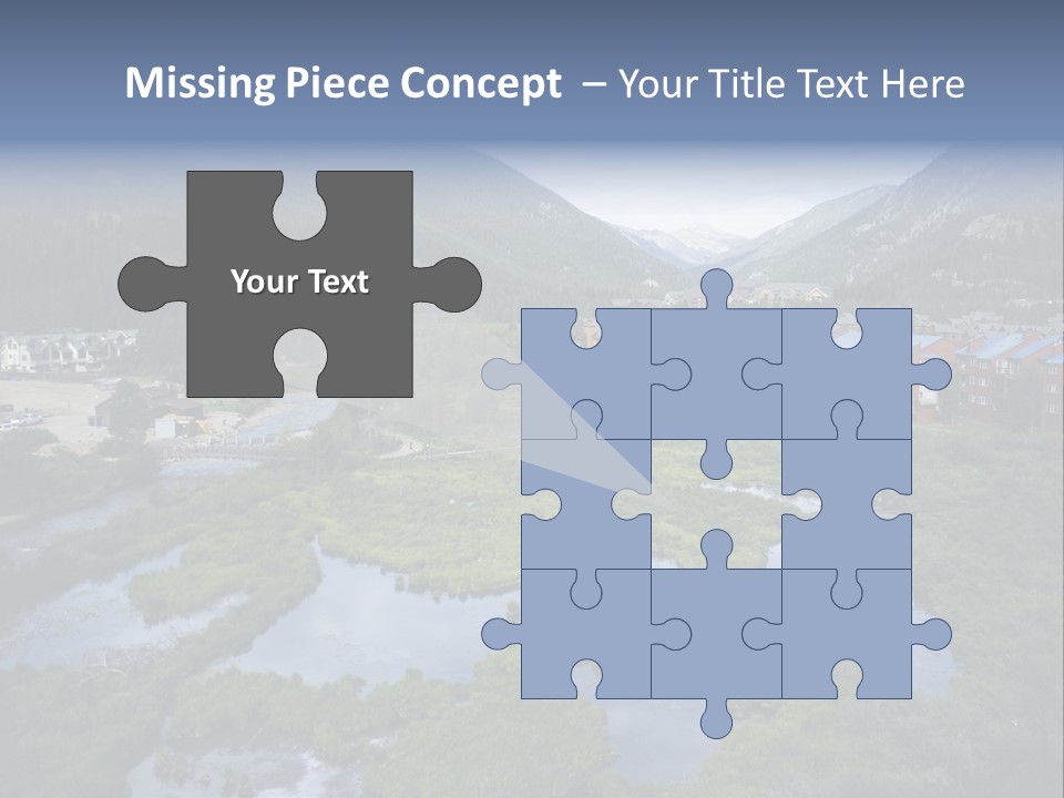 A River Running Through A Lush Green Valley PowerPoint Template