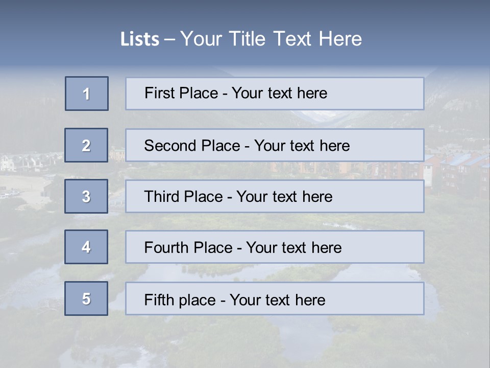 A River Running Through A Lush Green Valley PowerPoint Template