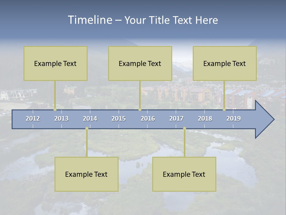 A River Running Through A Lush Green Valley PowerPoint Template