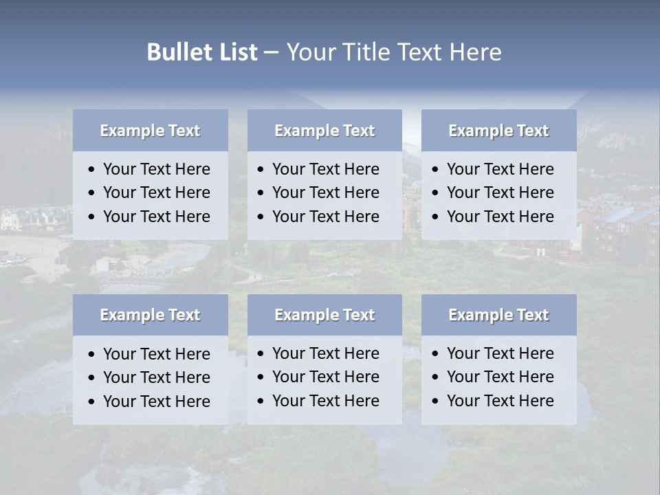 A River Running Through A Lush Green Valley PowerPoint Template