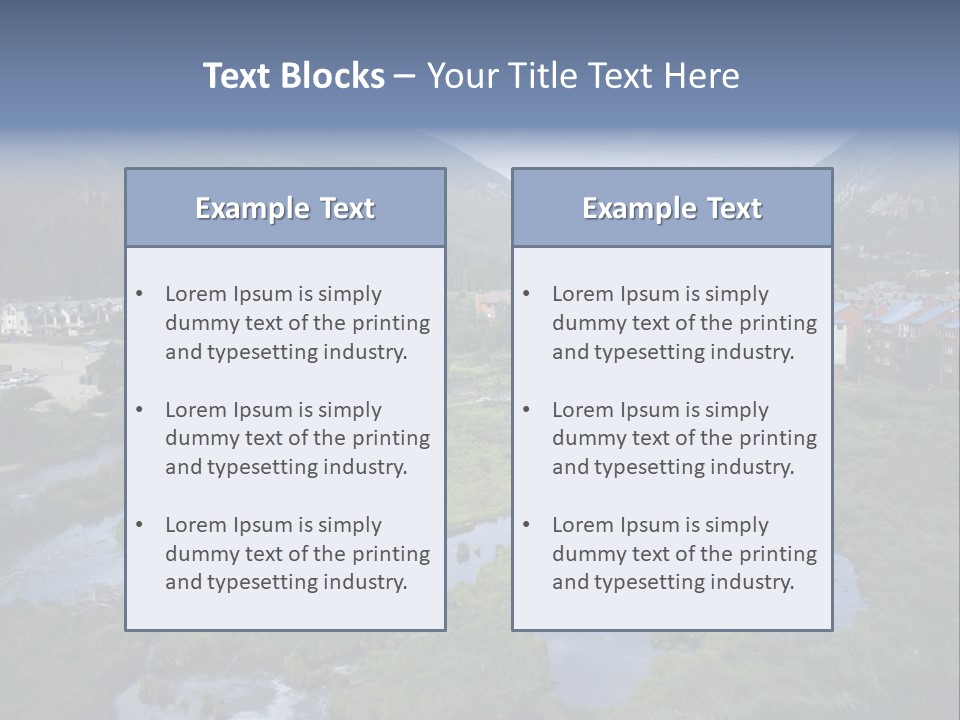 A River Running Through A Lush Green Valley PowerPoint Template
