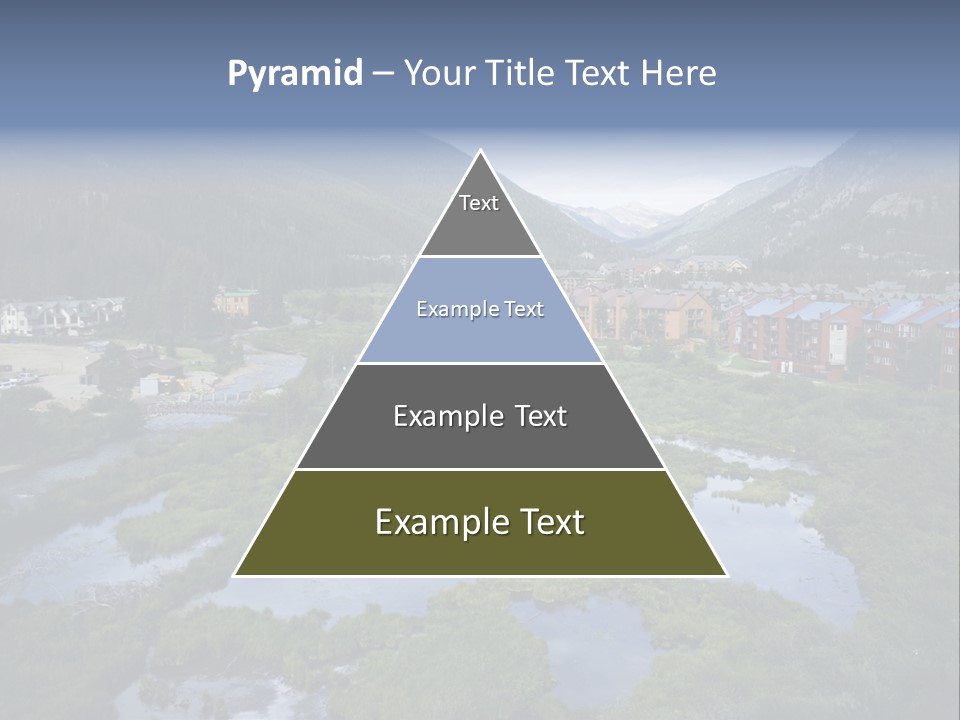 A River Running Through A Lush Green Valley PowerPoint Template