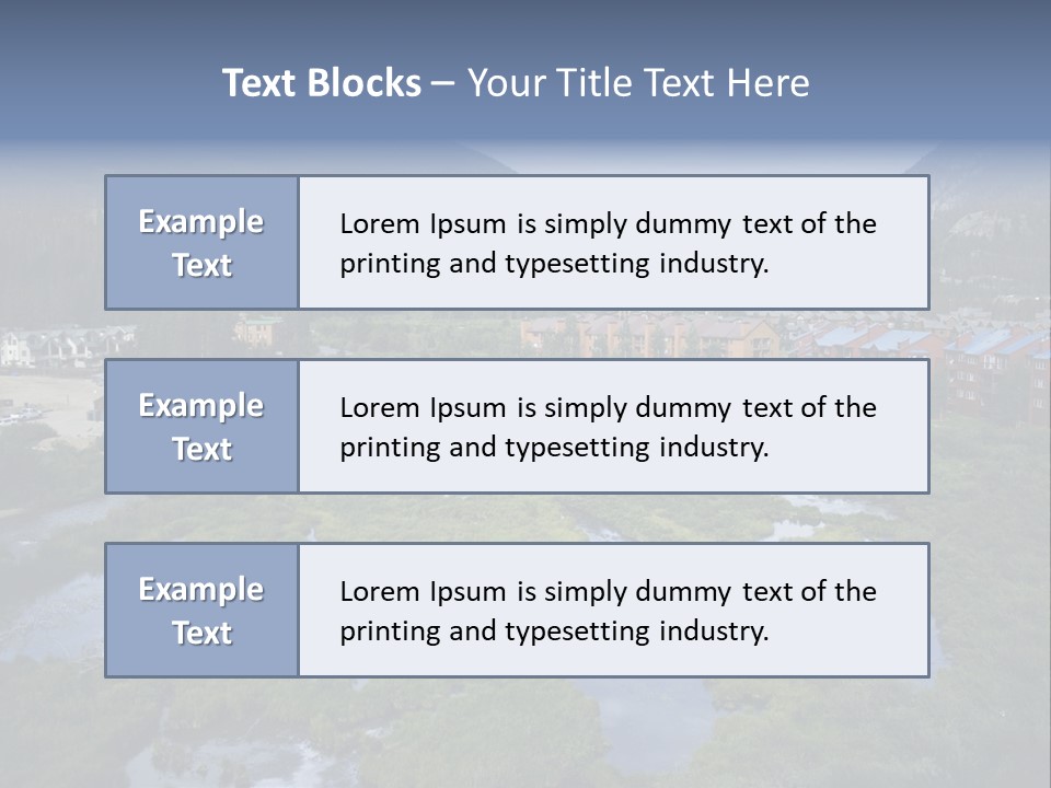 A River Running Through A Lush Green Valley PowerPoint Template