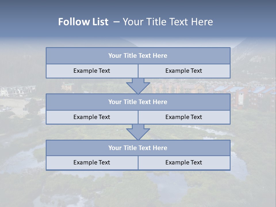 A River Running Through A Lush Green Valley PowerPoint Template