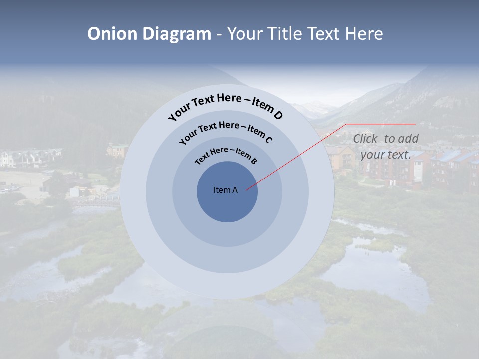 A River Running Through A Lush Green Valley PowerPoint Template