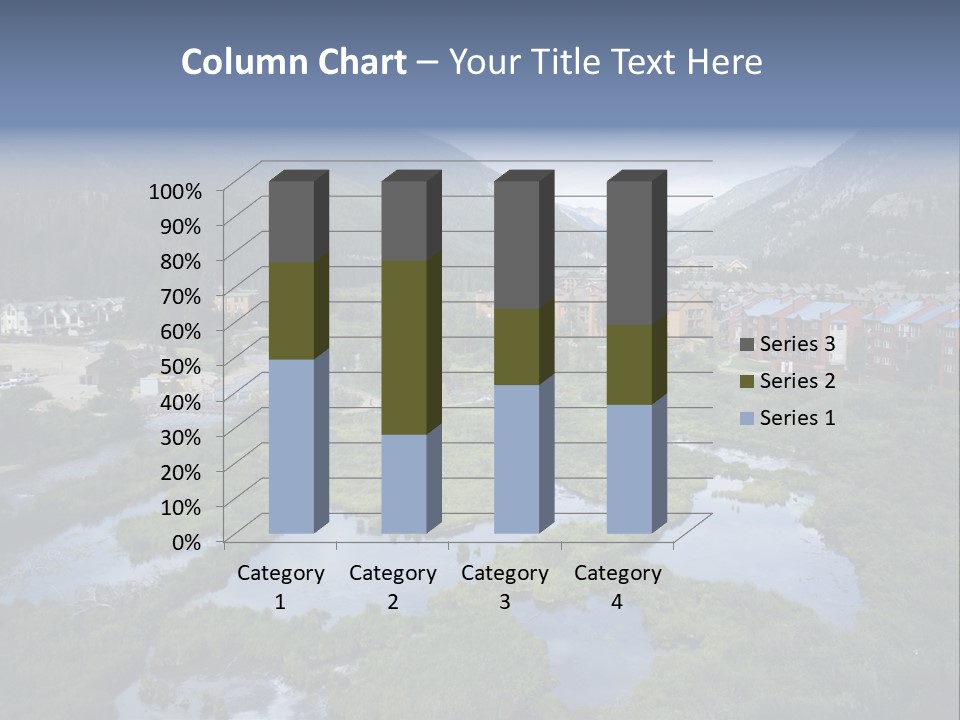A River Running Through A Lush Green Valley PowerPoint Template