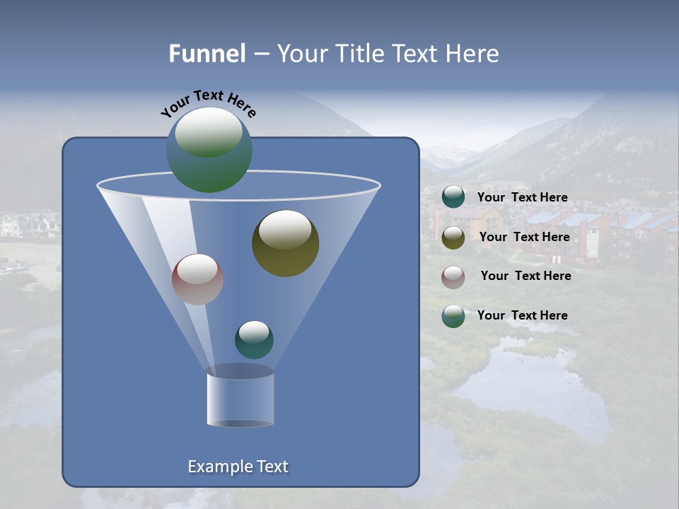 A River Running Through A Lush Green Valley PowerPoint Template