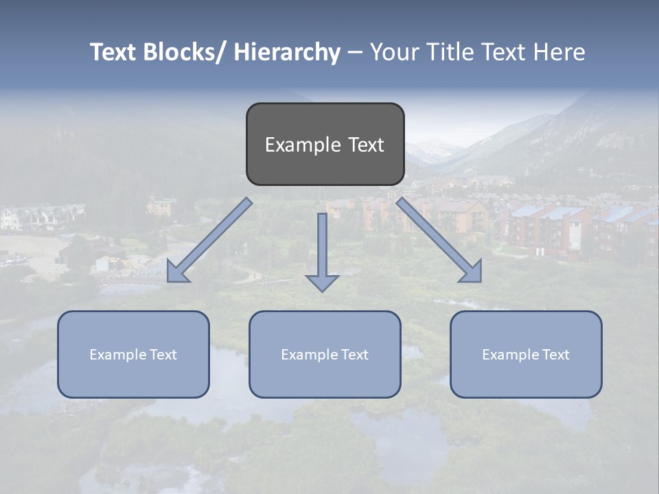 A River Running Through A Lush Green Valley PowerPoint Template