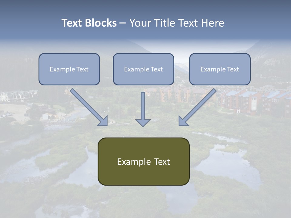 A River Running Through A Lush Green Valley PowerPoint Template