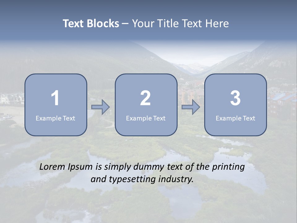 A River Running Through A Lush Green Valley PowerPoint Template