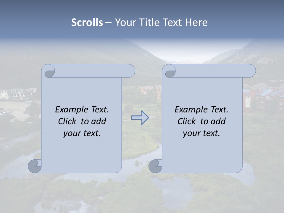 A River Running Through A Lush Green Valley PowerPoint Template