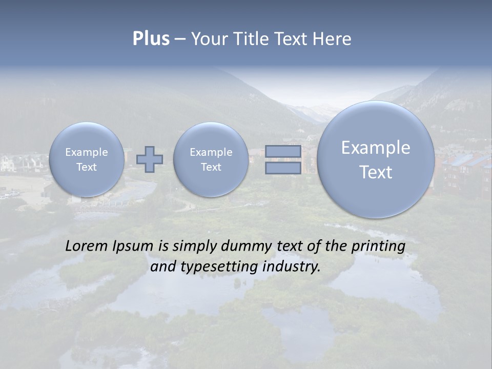 A River Running Through A Lush Green Valley PowerPoint Template