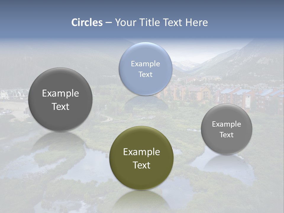 A River Running Through A Lush Green Valley PowerPoint Template