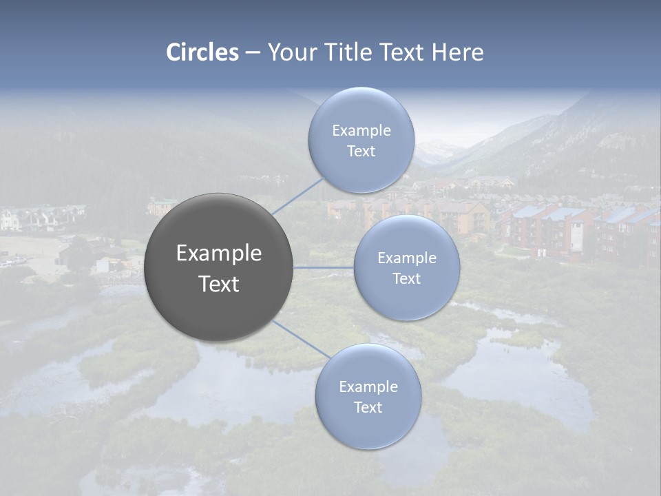 A River Running Through A Lush Green Valley PowerPoint Template