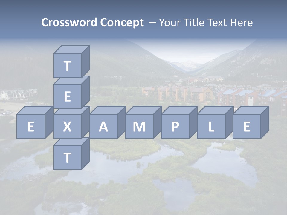 A River Running Through A Lush Green Valley PowerPoint Template